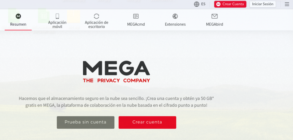 MEGA te da 50 GB inicialmente