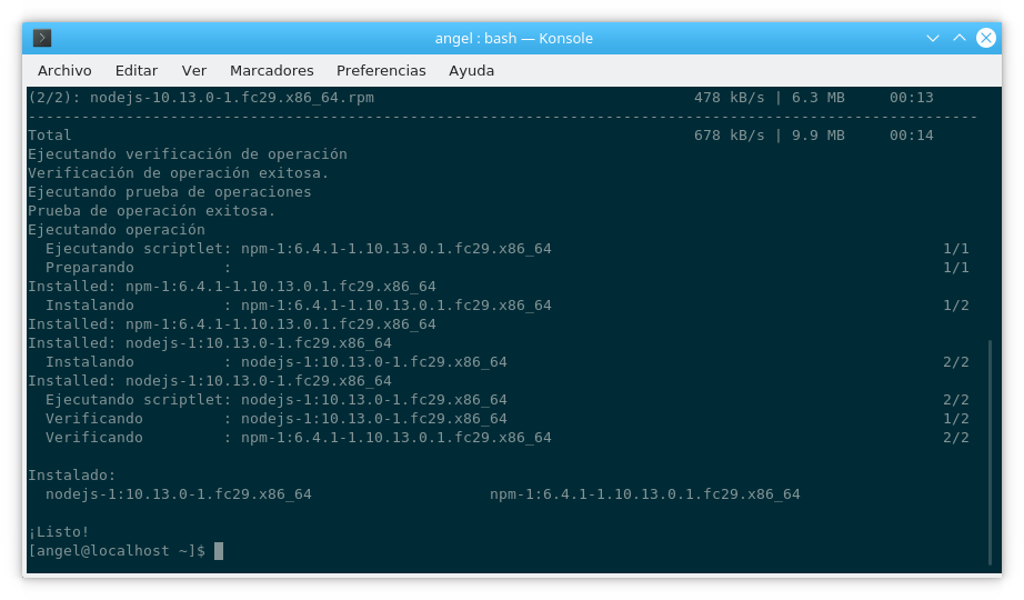 Instalar Node JS