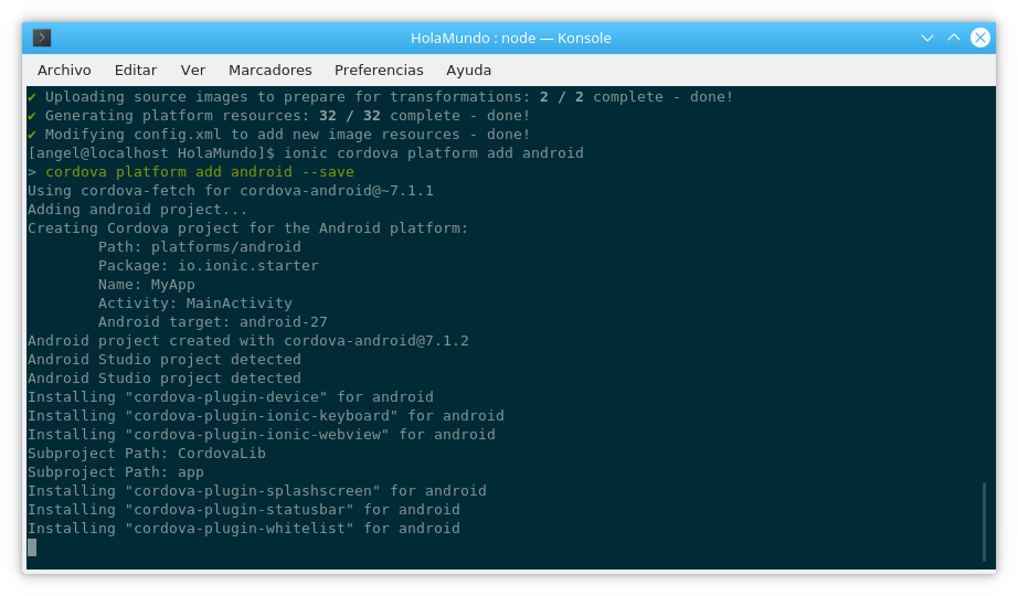 Proceso para habilitar la Plataforma de Android