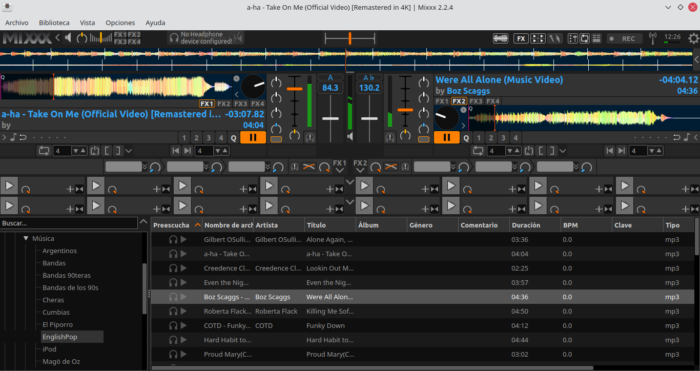 Usando Mixxx en Ubuntu 21.10