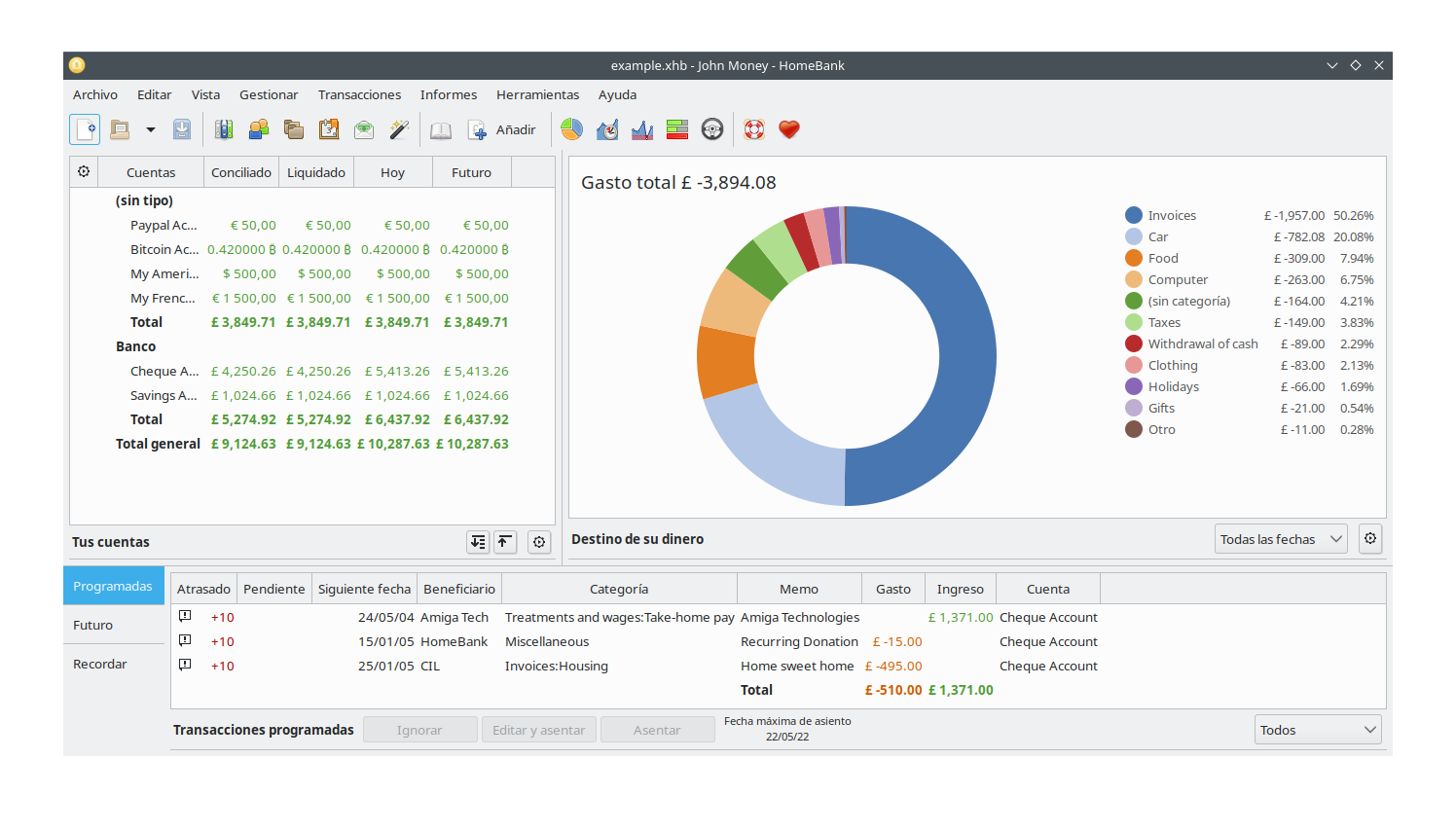 HomeBank en Fedora 36