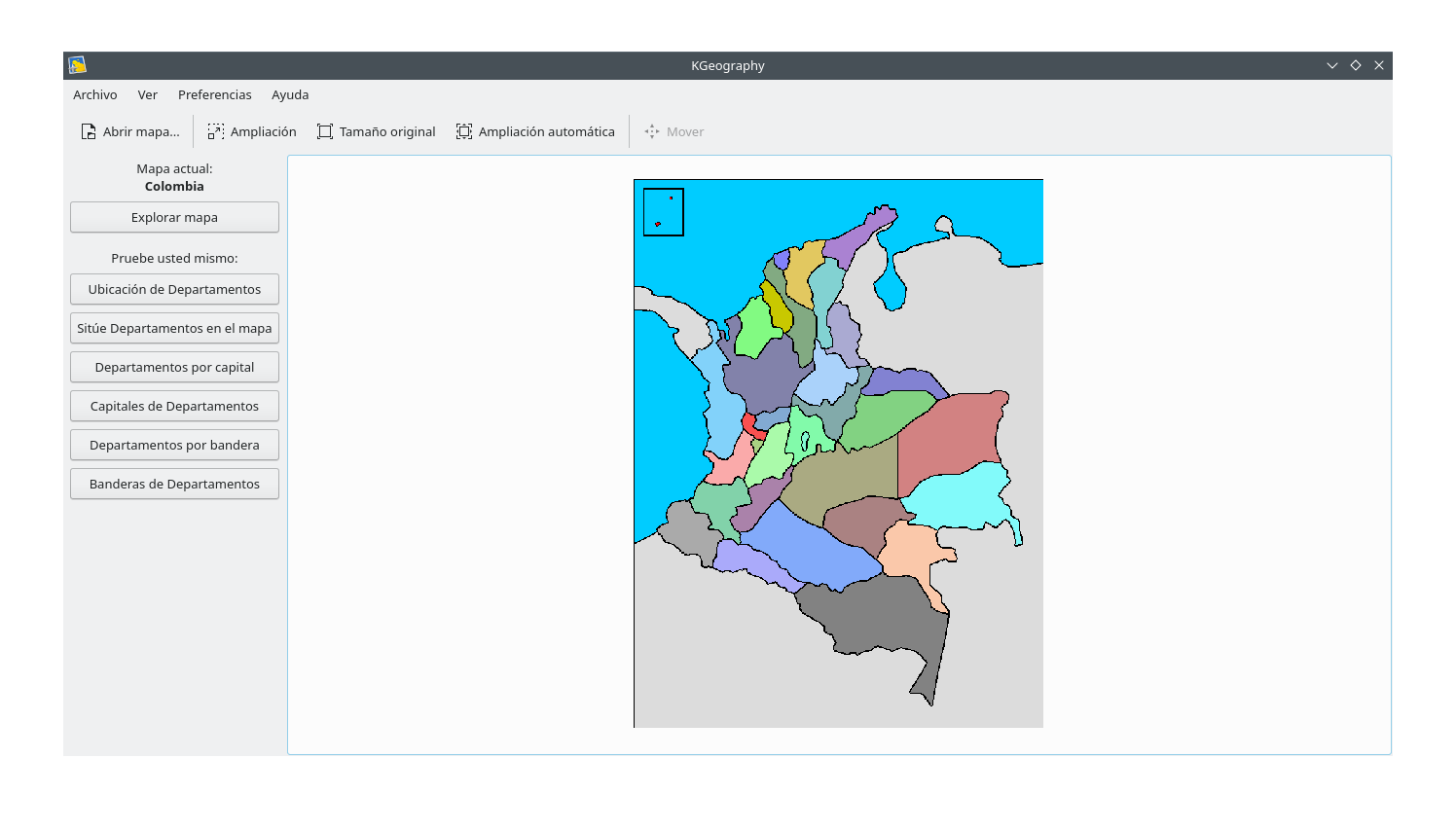 Kgeography en Fedora 36