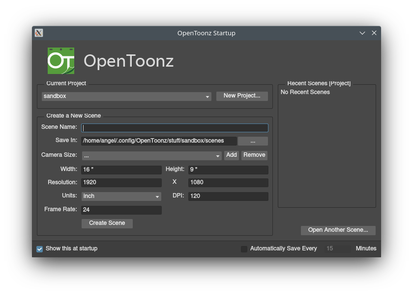 OpenToonZ en Fedora 36