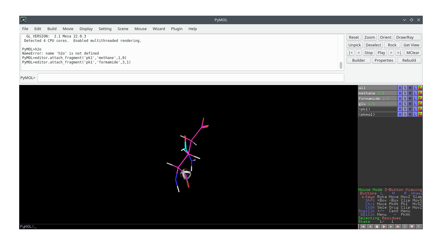 PyMOL en Fedora 36