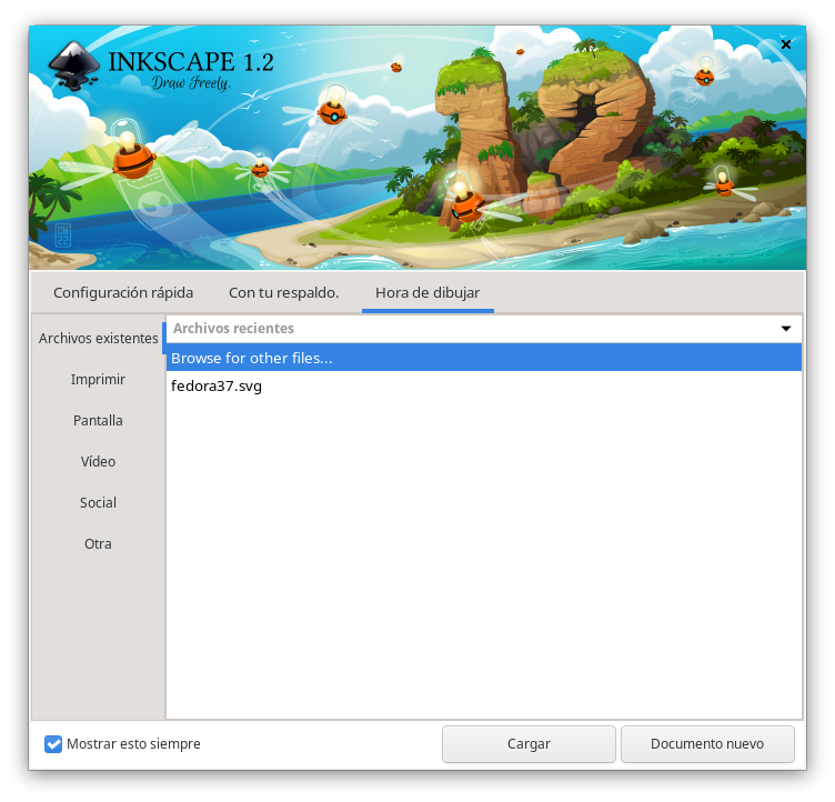 inkscape en Fedora 37