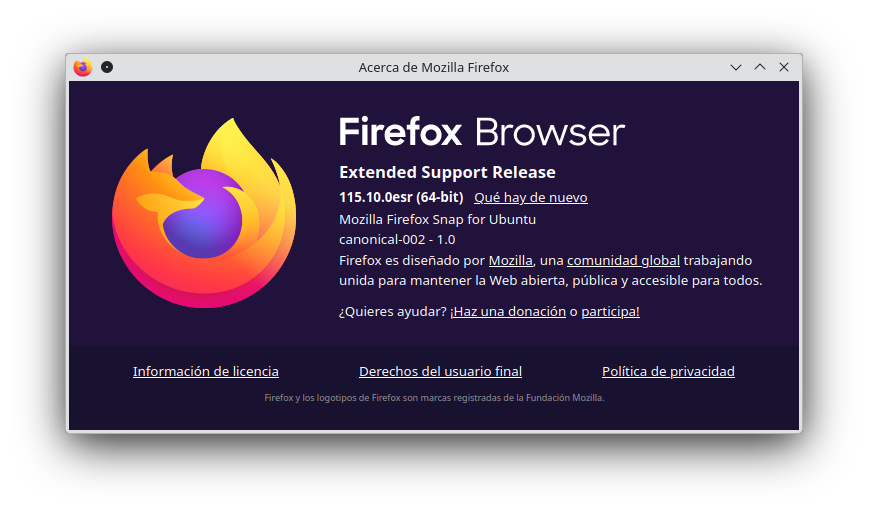 Firefox ESR en Fedora 40